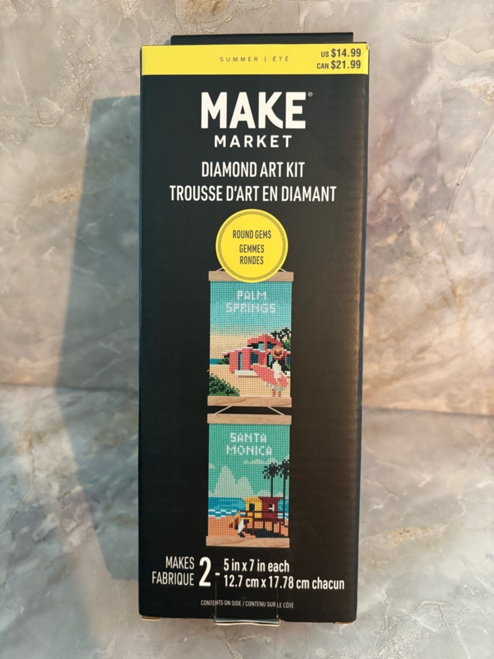 MAKE Market Diamond Art Kit - Summer Designs in Teal & Black